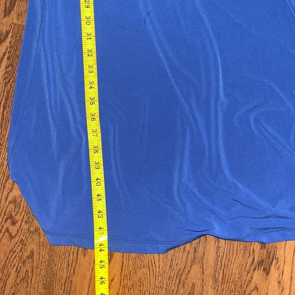 Gorgeous Sapphire Blue Tahari 3/4 Sleeve Crossbody Dress Size S/P - Picture 13 of 14